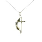 Sterling Silver Methodist Cross Pendant