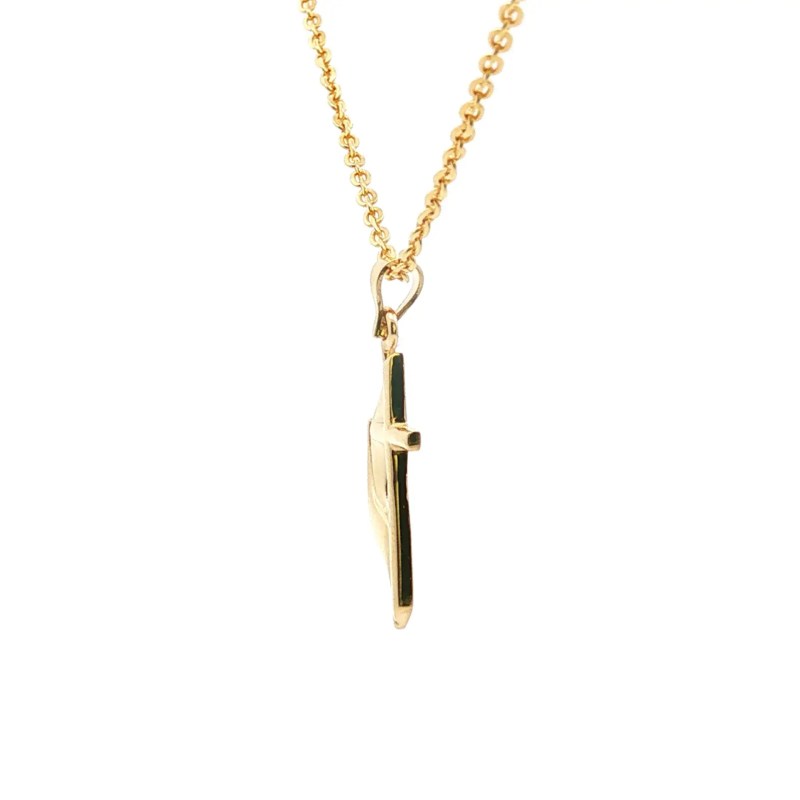 14k Yellow Gold Methodist Cross Pendant