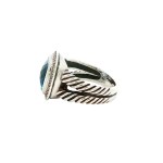 Designer Estate David Yurman Sterling Silver Albion Blue Topaz Ring