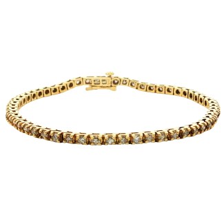 Estate 14k Yellow Gold Diamond Tennis Bracelet (2.50ctw)