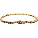 Estate 14k Yellow Gold Diamond Tennis Bracelet (2.50ctw)
