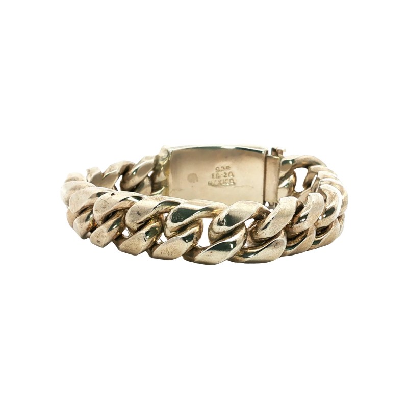 Estate Sterling Silver Cuban Link Bracelet
