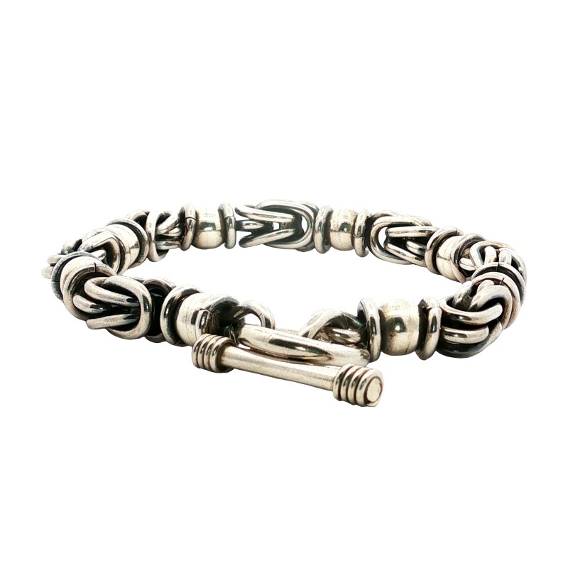 Estate Sterling Silver Fancy Link Bracelet