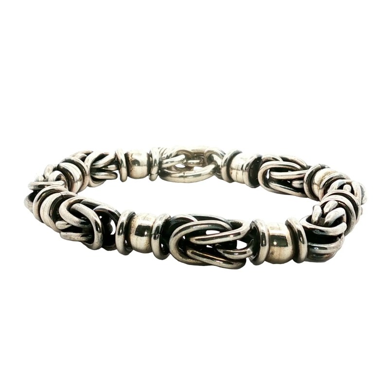 Estate Sterling Silver Fancy Link Bracelet