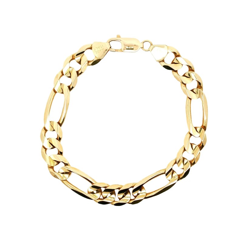 Estate 14k Yellow Gold Figaro Chain Bracelet