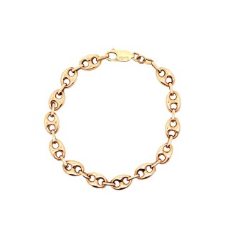 Estate 14k Yellow Gold Puffed Mariner Chain Bracelet