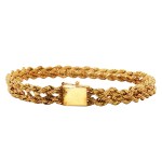 Estate 14k Yellow Gold Double Rope Bracelet