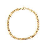 Estate 18k Yellow Gold Curb Chain Bracelet