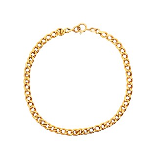 Estate 18k Yellow Gold Curb Chain Bracelet