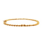 Estate 18k Yellow Gold Curb Chain Bracelet