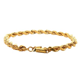 Estate 14k Yellow Gold Rope Bracelet