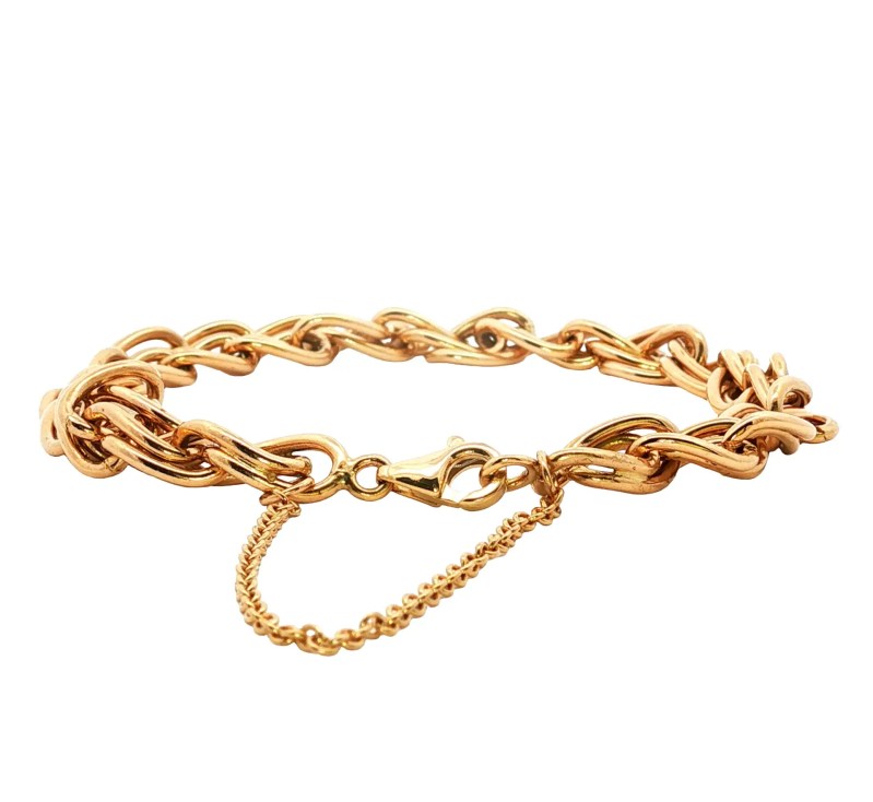 Estate 14k Yellow Gold Fancy Link Bracelet