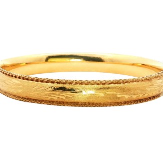 Estate 14k Yellow Bangle Bracelet