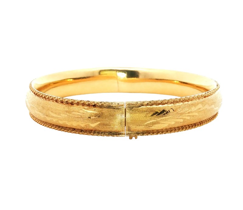 Estate 14k Yellow Bangle Bracelet