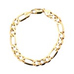 Estate 10k Yellow Gold Figaro Chain Bracelet