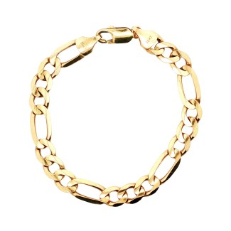 Estate 10k Yellow Gold Figaro Chain Bracelet