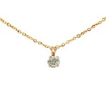 Estate 14k Yellow Gold Diamond Pendant