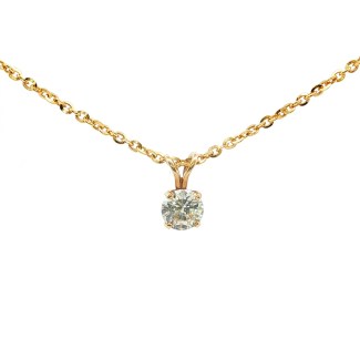 Estate 14k Yellow Gold Diamond Pendant