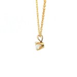 Estate 14k Yellow Gold Diamond Pendant