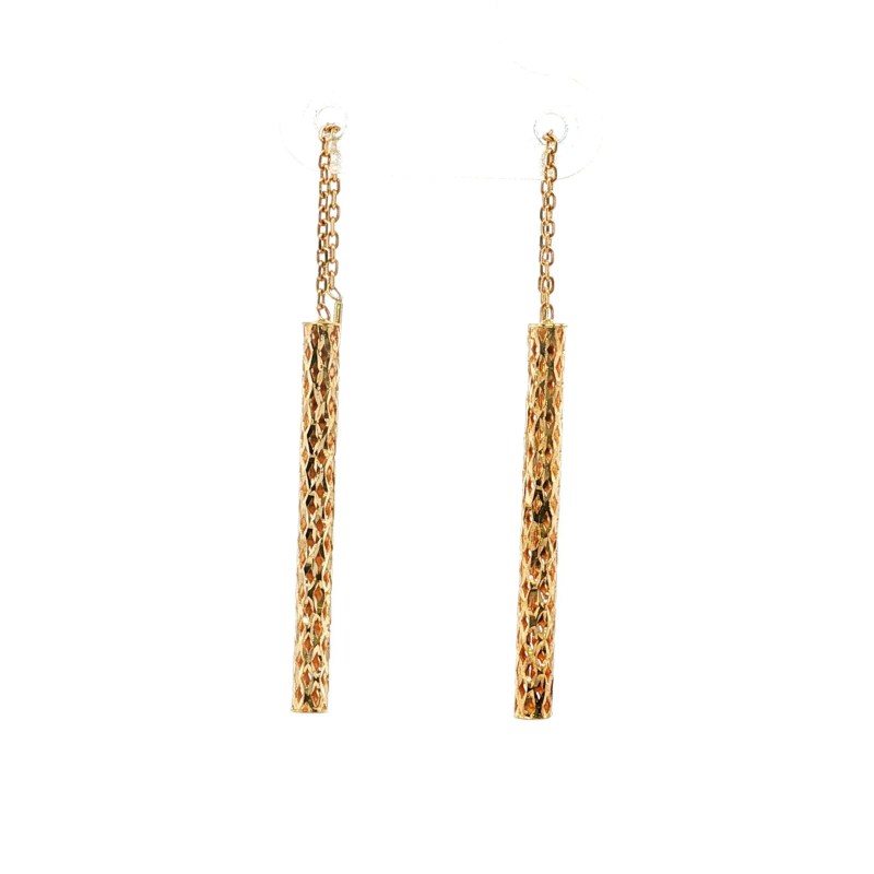 Estate 14k Yellow Gold Drop Threader Earrings