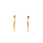 Estate 14k Yellow Gold Heart Hoops