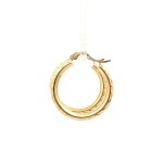 Estate 14k Yellow Gold Diamond-Cut Hoops