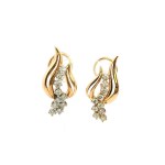 Estate 14k Yellow Gold Diamond Fashion Earrings (1.00ctw)