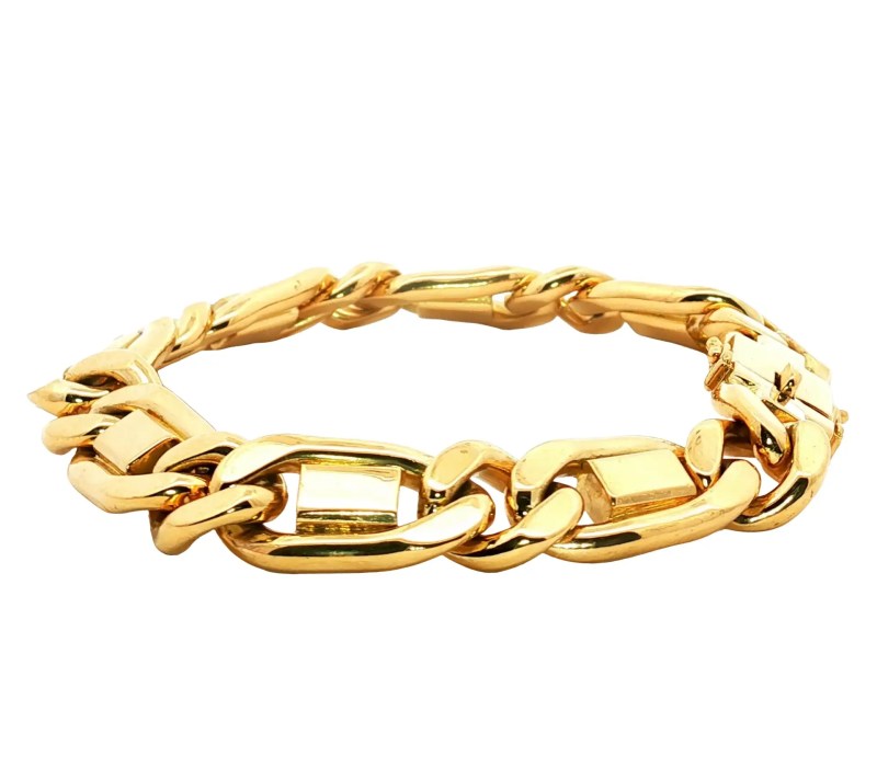 Estate 18k Yellow Gold Fancy-Link Bracelet