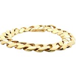Estate 14k Yellow Gold Square-Link Bracelet