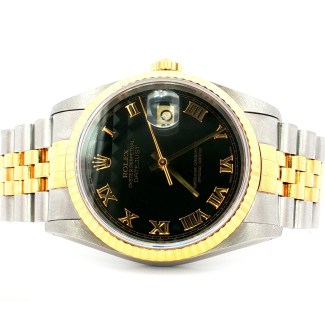 16233, Roles, Datejust, Pyramid Dial, Black