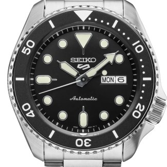 Black dial seiko watch