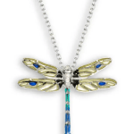 Nicole Barr Silver Dragon Fly Necklace
