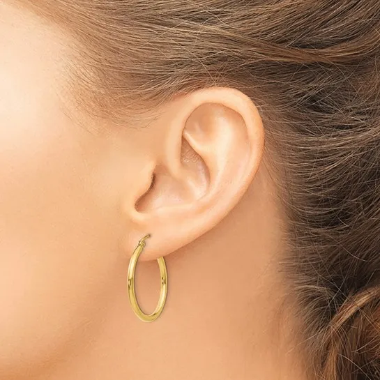 2mm gold hoop earrings