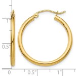 2mm gold hoop earrings