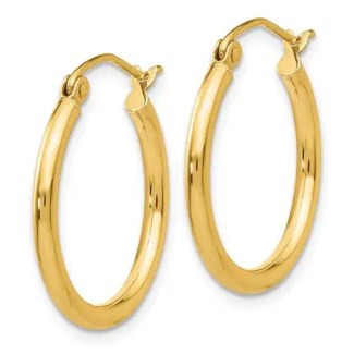 2mm gold hoop earrings