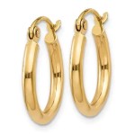 2mm gold hoop earrings