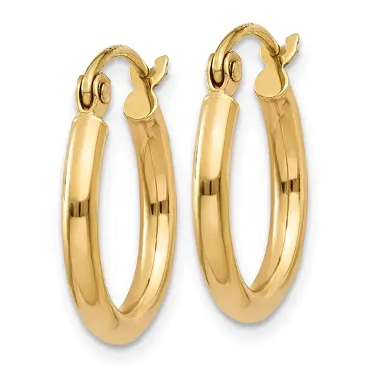 2mm gold hoop earrings