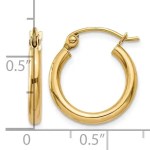 2mm gold hoop earrings