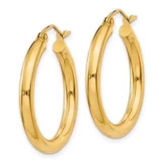3mm gold hoop earrings