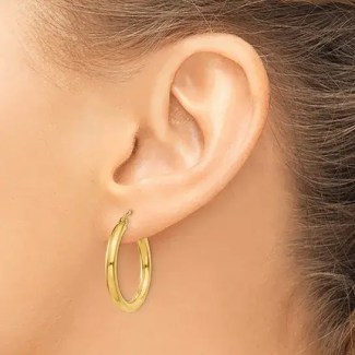 3mm gold hoop earrings