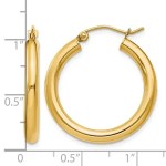 3mm gold hoop earrings