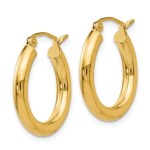 3mm gold hoop earrings