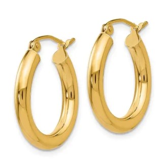 3mm gold hoop earrings