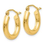 3mm gold hoop earrings