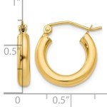 3mm gold hoop earrings